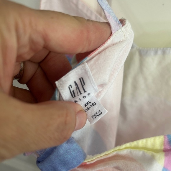 Colorful Abstract Print Dress size 14/16 sundress cutout bag pastels. Summer - Picture 4 of 5